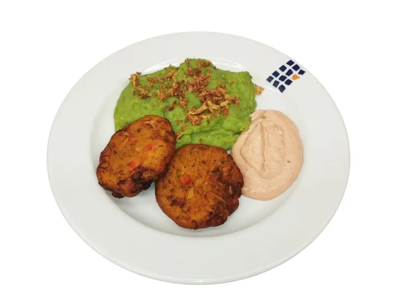 Gemüsefrikadelle mit Yum-Yum-Dip